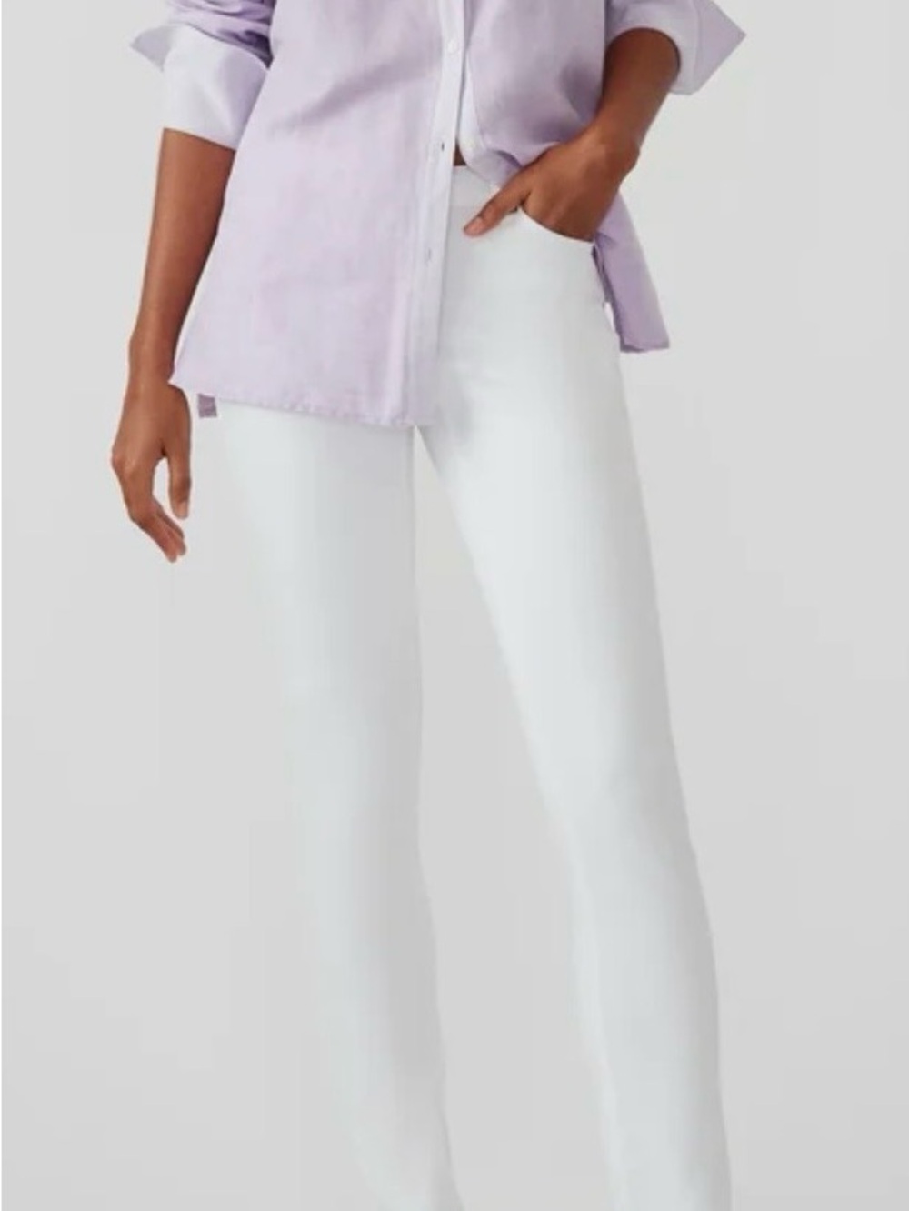 J.McLaughlin / "Lexi" High-Rise Stretch Ankle Denim Jeans / White / Size 10